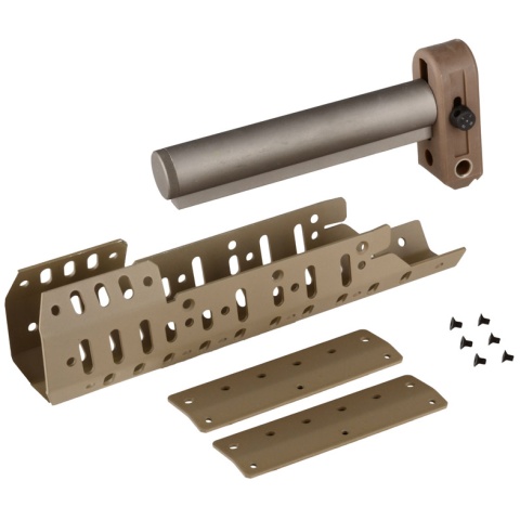 T&D Airsoft Aluminum SCAR MK16 RIS Rail System w/ Buffer Tube