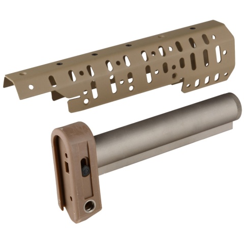 T&D Airsoft Aluminum SCAR MK16 RIS Rail System w/ Buffer Tube