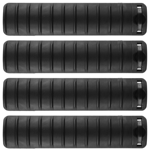 T&D Airsoft 15-Slot RIS Rail Cover Panels Set of 4 - BLACK
