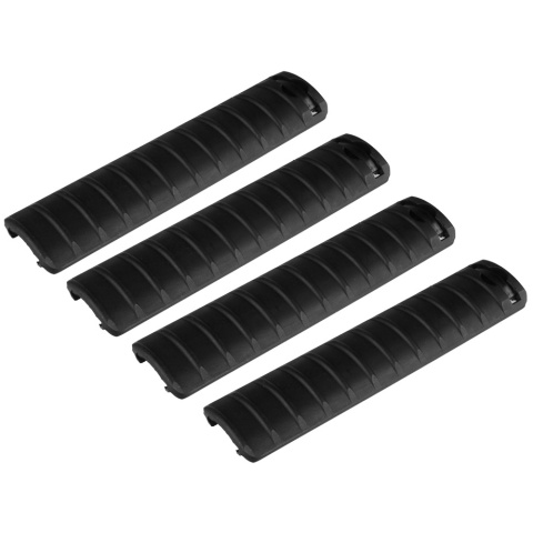 T&D Airsoft 15-Slot RIS Rail Cover Panels Set of 4 - BLACK
