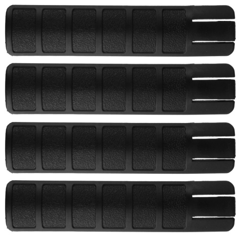 T&D Airsoft 15-Slot RIS Rail Cover Panels Set of 4 - BLACK
