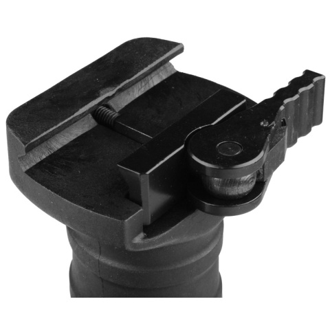 T&D Airsoft Short Polymer Vertical Foregrip w/ Clamp - BLACK