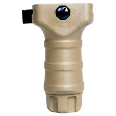 T&D Airsoft Short Polymer Vertical Foregrip w/ Clamp - TAN