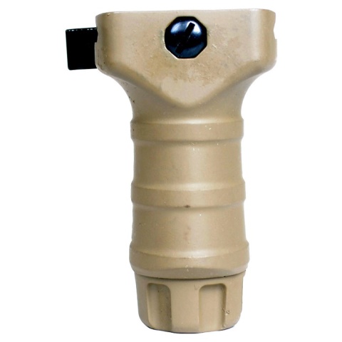 T&D Airsoft Short Polymer Vertical Foregrip w/ Clamp - TAN