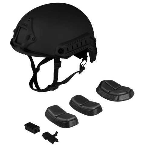 G-Force Ballistic BUMP Helmet w/ Side Adapter Rails - BLACK