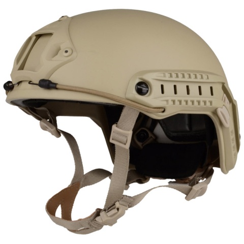 G-Force Ballistic BUMP Helmet w/ Side Adapter Rails - TAN