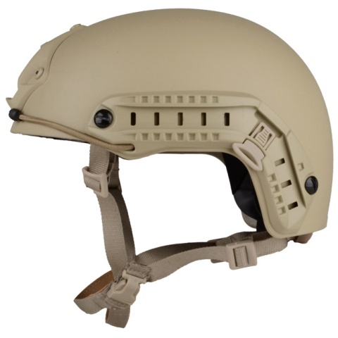 G-Force Ballistic BUMP Helmet w/ Side Adapter Rails - TAN