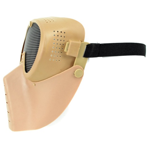 T&D Airsoft Full Face Protection Tactical Mesh Face Mask - TAN