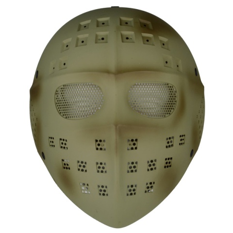 T&D Airsoft Wire Mesh Hockey Full Face Mask - TAN