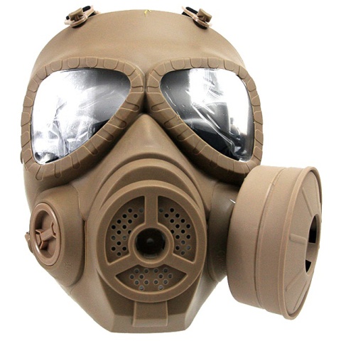 T&D Airsoft Toxic Full Face Gas Mask with Anti-Fog Fan (Color: Tan)
