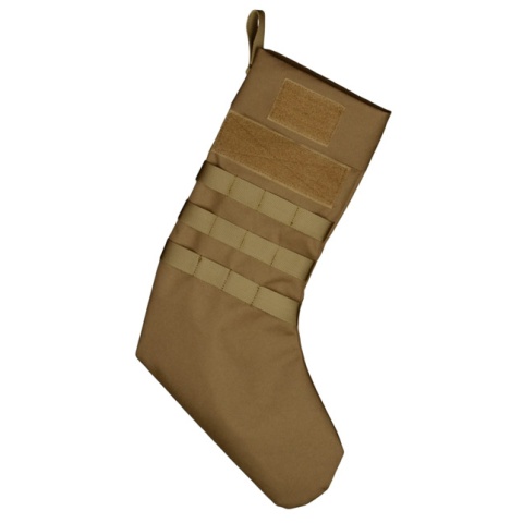 Tactical MOLLE Holiday Stocking w/ Hook and Loop Panels - COYOTE BROWN