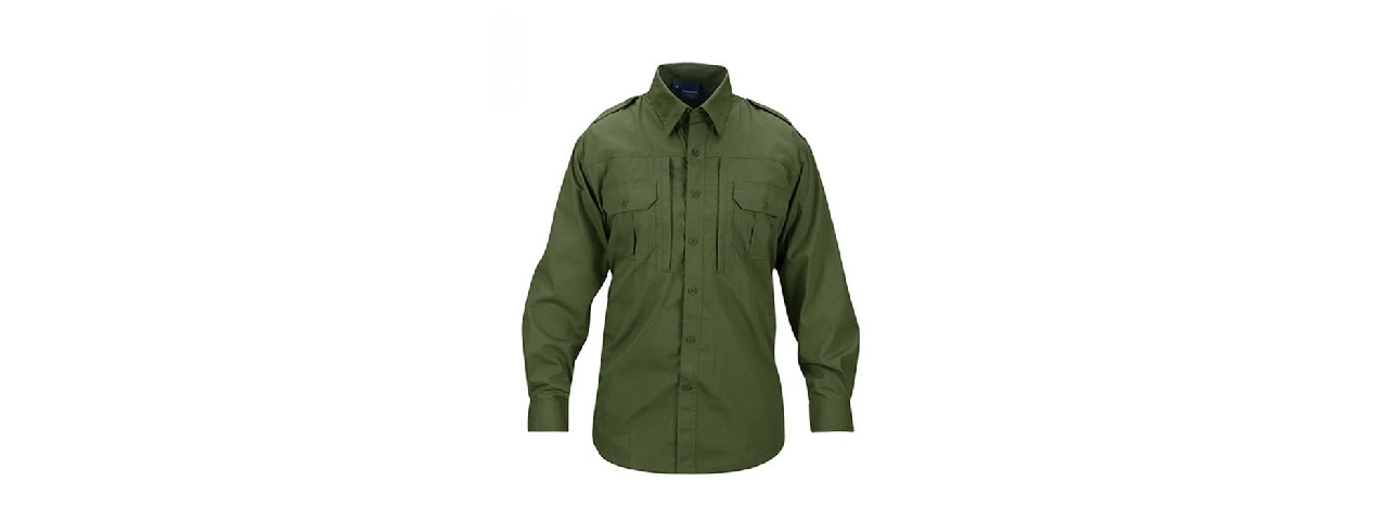 PROPPER RIPSTOP REINFORCED TACTICAL LONG-SLEEVE SHIRT - X-LARGE (OD GREEN) - Click Image to Close