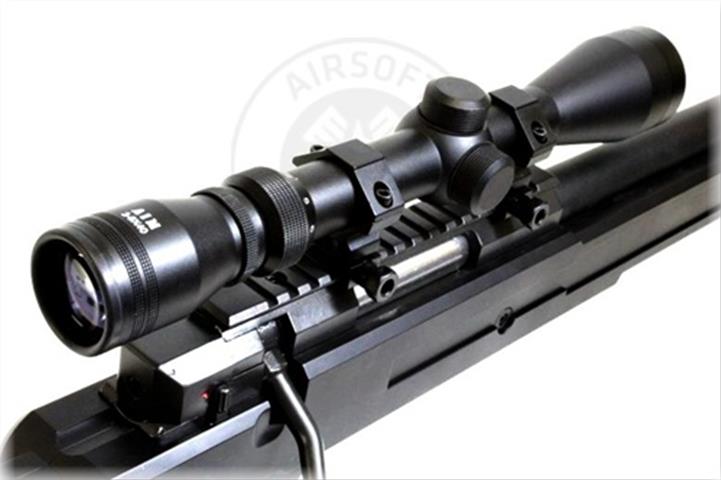 AIM Sports 3-9x40 Adjustable Zoom Rifle Scope (Color: Black) - Click Image to Close