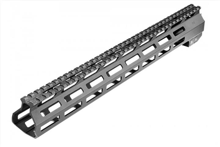 AIM Sports 15" CNC Machined Aluminum AR/M4 M-LOK Handguard - BLACK - Click Image to Close