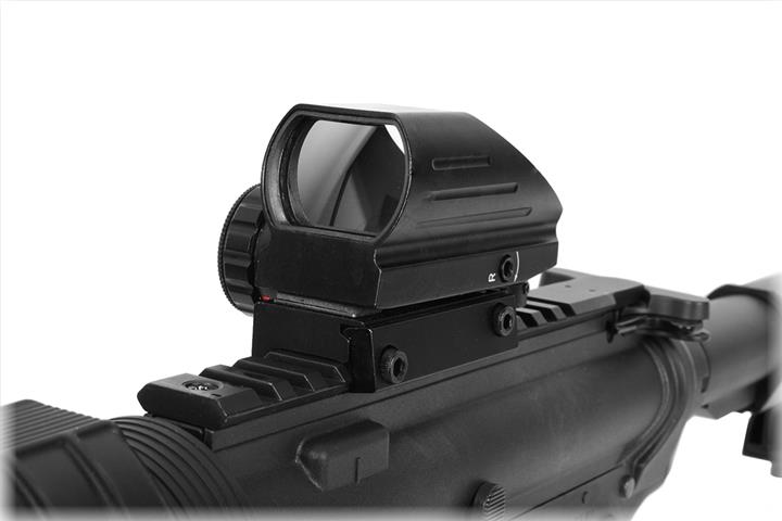 AIM Sports Tactical Red & Green Dot Reflex Sight w/ Weaver Mount - Click Image to Close