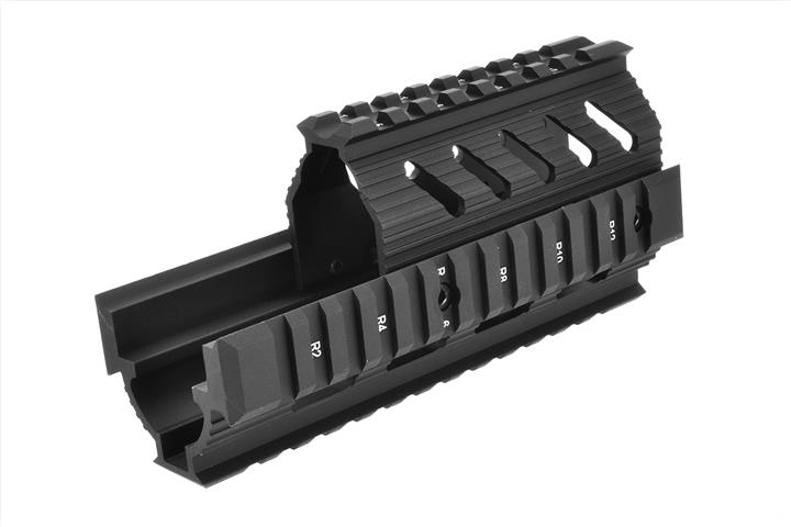 LCT Airsoft AK Series AEG Full Metal 20MM TX-1 Rail Handguard - BLACK - Click Image to Close