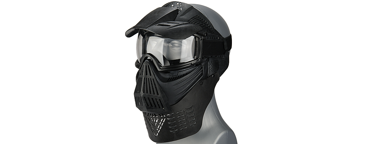 2604BG FACE MASK (BLACK) w/GOGGLE EYE PROTECTION - Click Image to Close