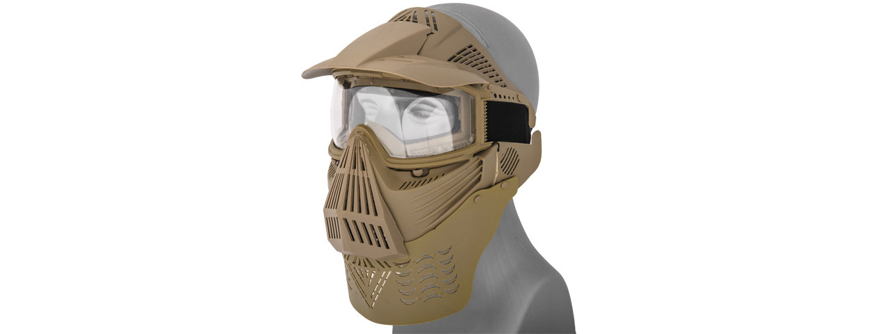 G-FORCE COMPLETE PROTECTION MODULAR AIRSOFT FACE MASK W/ CLEAR LENS - Click Image to Close