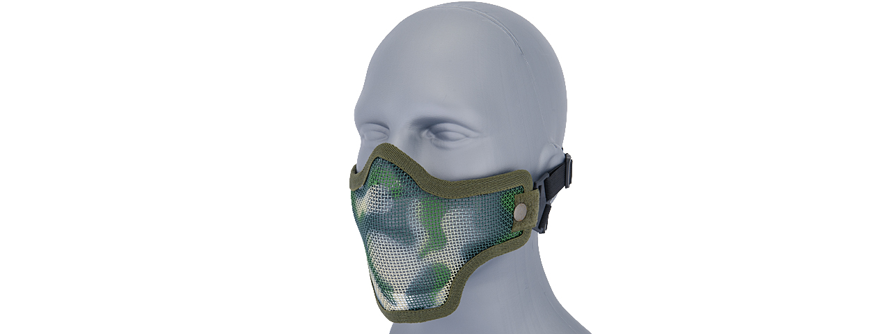 AC-103J METAL MESH HALF MASK (JUNGLE CAMO) DOUBLE STRAP VERSION - Click Image to Close