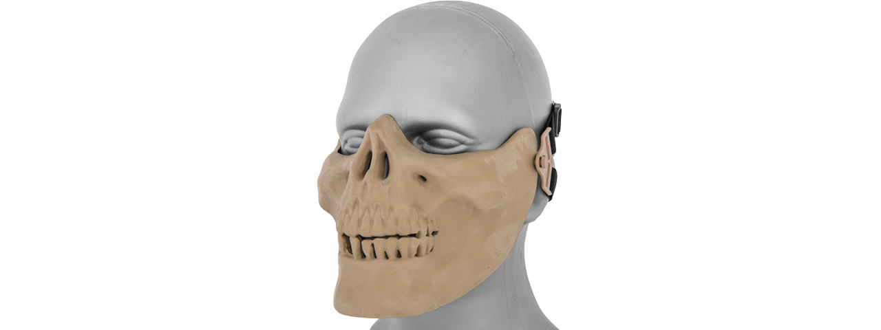 AMA AIRSOFT TACTICAL LOWER HALF SKELETON FACE MASK - TAN - Click Image to Close