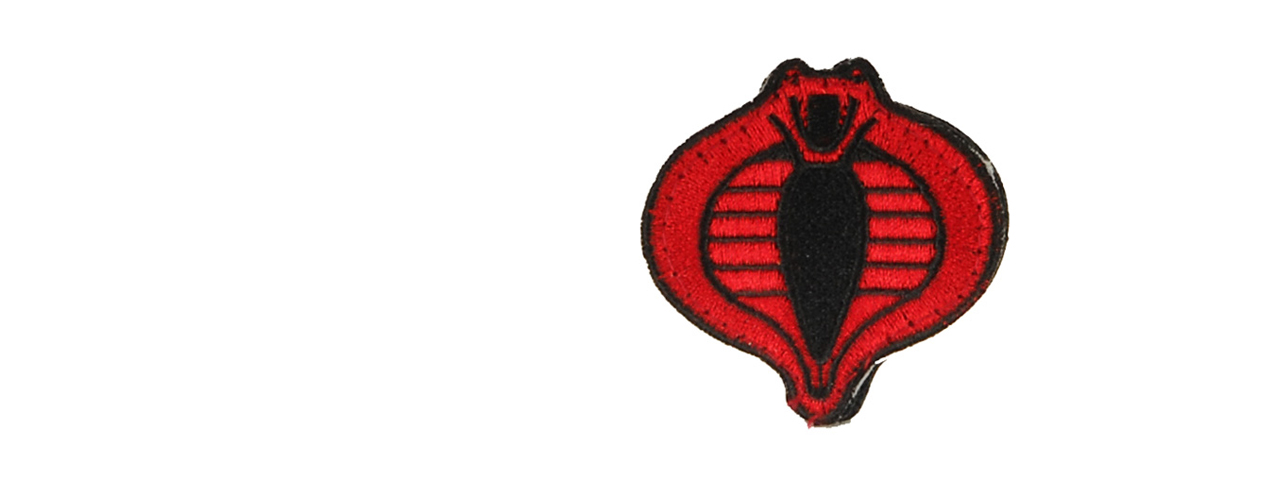 UKARMS AC-126 Cobra Commander Black and Red Velcro Patch - Click Image to Close