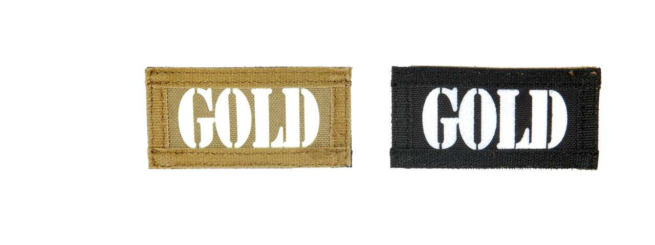 AC-131G GOLD call sign patches, IR & Glow-in-the-Dark, set of 2 - Click Image to Close