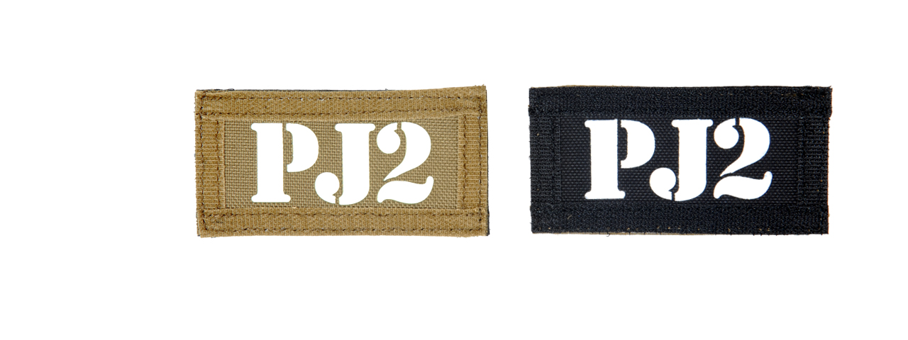 AC-131J PJ2 call sign patches, IR & Glow-in-the-Dark, set of 2 - Click Image to Close