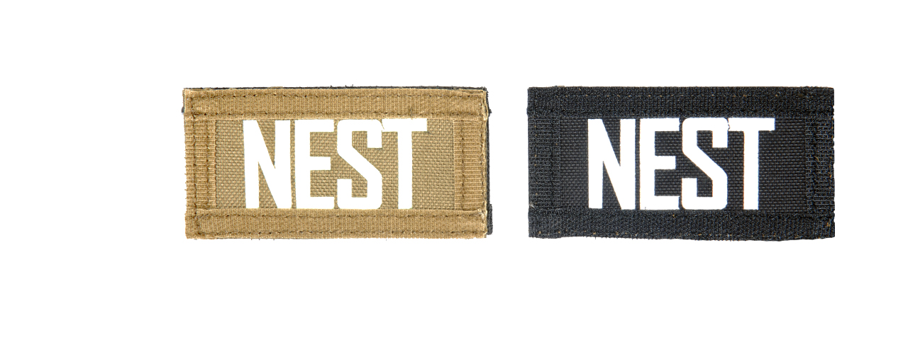 AC-131N NEST call sign patches, IR & Glow-in-the-Dark, set of 2 - Click Image to Close