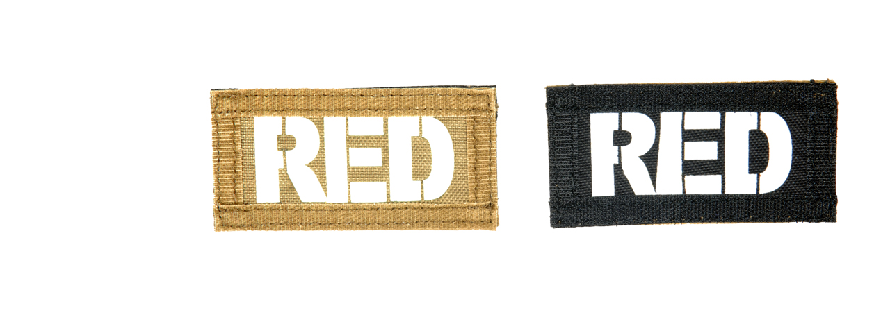 AC-131R RED call sign patches, IR & Glow-in-the-Dark, set of 2 - Click Image to Close