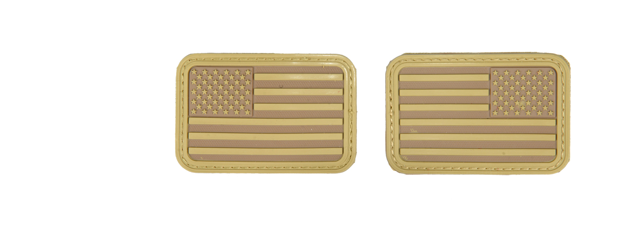 AMA AIRSOFT U.S. FLAG FORWARD/REVERSE PATCH SET - TAN - Click Image to Close
