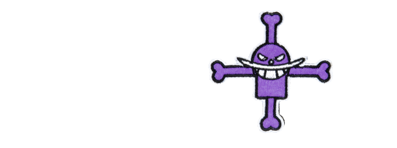 UK ARMS AIRSOFT TACTICAL WHITEBEARD PATCH - PURPLE - Click Image to Close