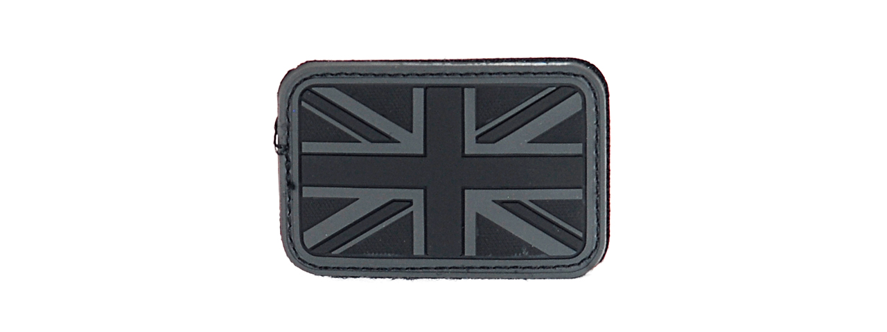 AC-148B UK FLAG (BLACK) PVC PATCH 3 X 2 INCHES - Click Image to Close