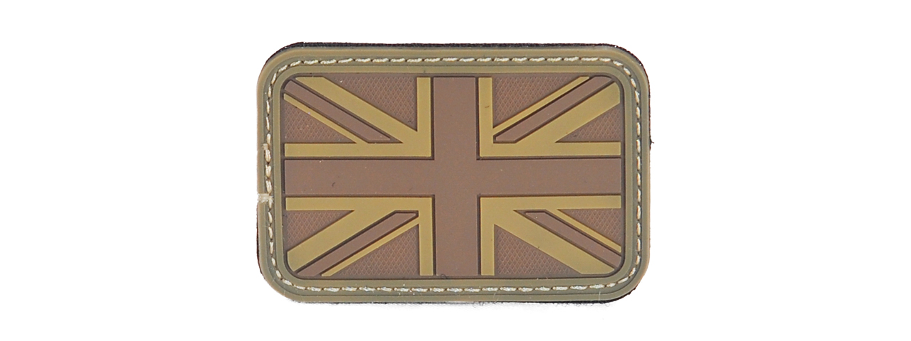 AC-148T UK FLAG (TAN) PVC PATCH 3 X 2 INCHES - Click Image to Close