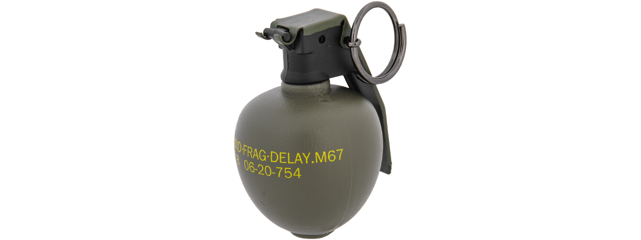 AMA TACTICAL PLASTIC M67 DUMMY FRAG GRENADE - OLIVE DRAB GREEN - Click Image to Close