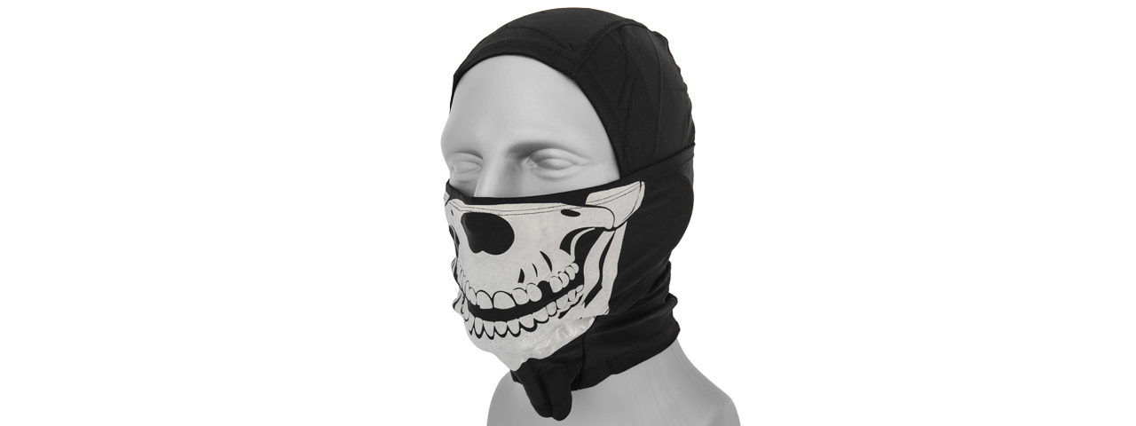 AC-176B Glow-in-the-Dark Skull Balaclava in Black - Click Image to Close