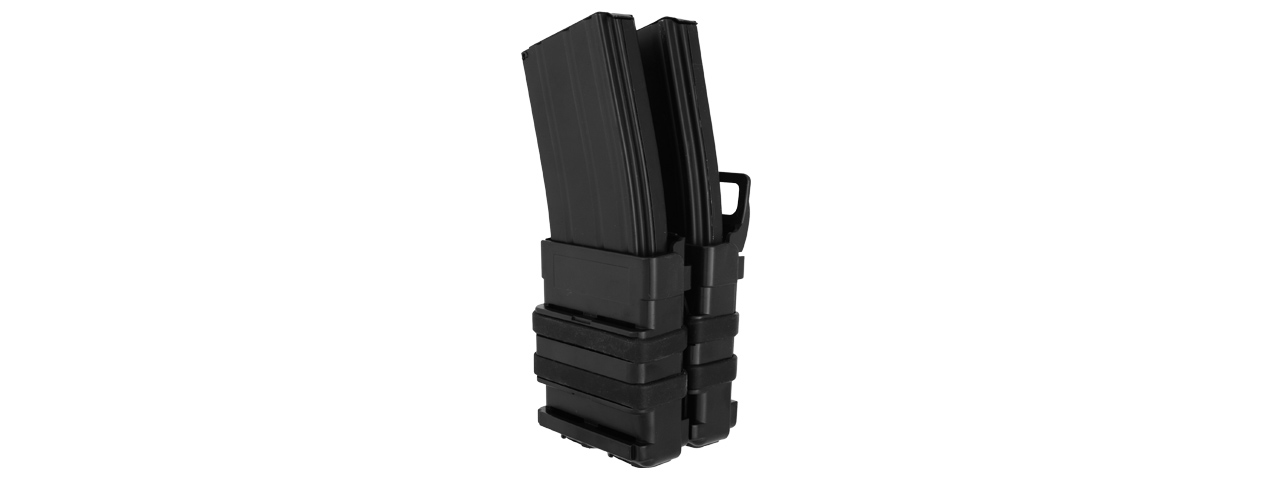 AC-213B QUICK DOUBLE M4 MAGAZINE POUCH (COLOR: BLACK) - Click Image to Close