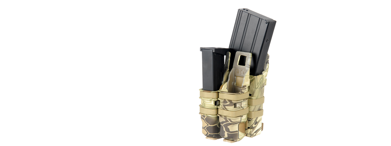 AC-214H QUICKmAG SINGLE RIFLE MAG + TWIN PISTOL MAG POUCH (COLOR: HLD) - Click Image to Close