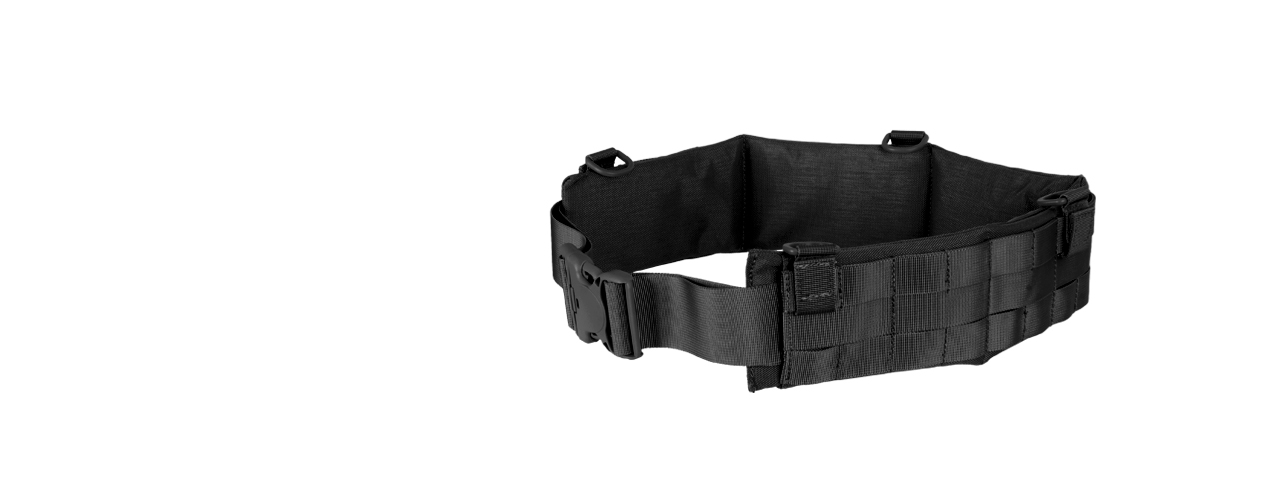 AC-236BL MOLLE BATTLE BELT (COLOR: BLACK ) SIZE: LARGE - Click Image to Close