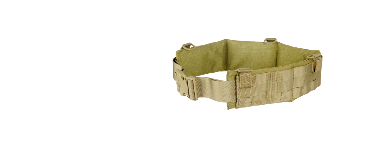 AC-236KM MOLLE BATTLE BELT (COLOR: KHAKI) SIZE: MEDIUM - Click Image to Close