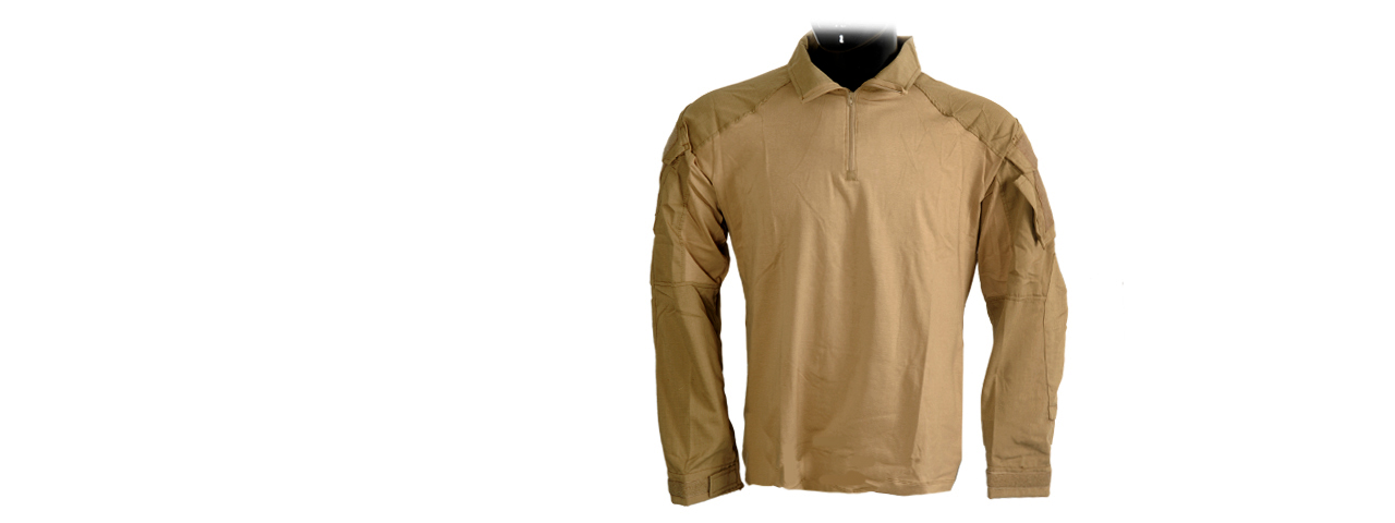 AC-240LG COMBAT UNIFORM BDU SHIRT TAN (LARGE) - Click Image to Close