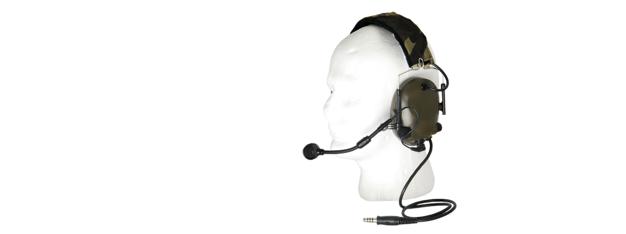 Z-TACTICAL Z042 BATT. POWERED SOUND-TRAP HEADSET W/ MIC - WOODLAND - Click Image to Close