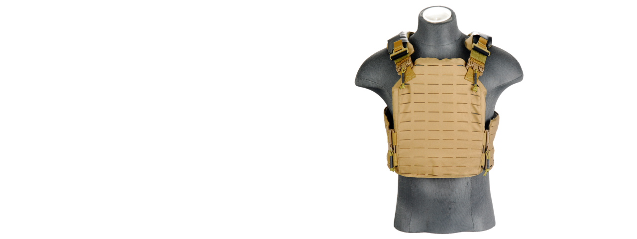 AC-261T Plate Cut Tactical Vest (Coyote Brown) - Click Image to Close