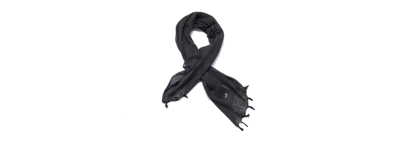 Lancer Tactical Multi-Purpose Shemagh Face Head Wrap (BLACK) - Click Image to Close