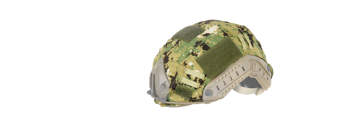 AMA TACTICAL BALLISTIC PROTECTIVE HELMET COVER - JUNGLE DIGITAL - Click Image to Close