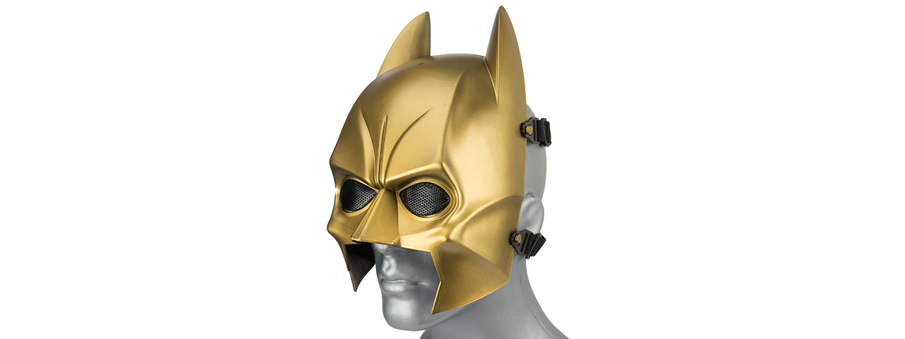 AIRSOFT DARK HERO WIRE MESH FULL FACE MASK - GOLD - Click Image to Close