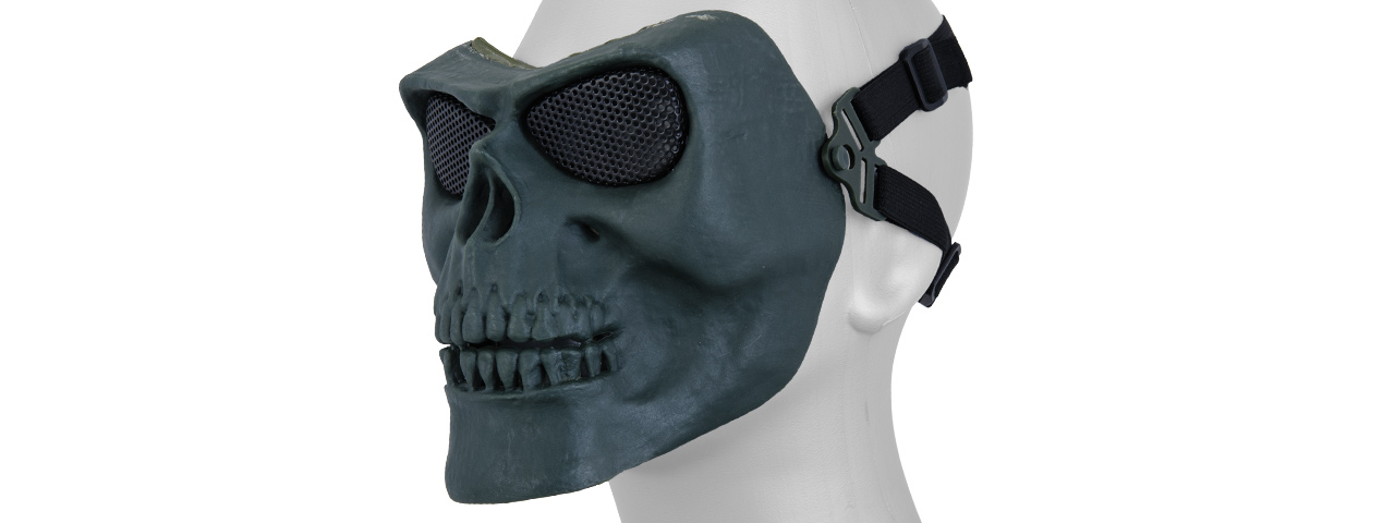 AC-318GN MESH SKULL FULL FACE MASK (OD GREEN) - Click Image to Close