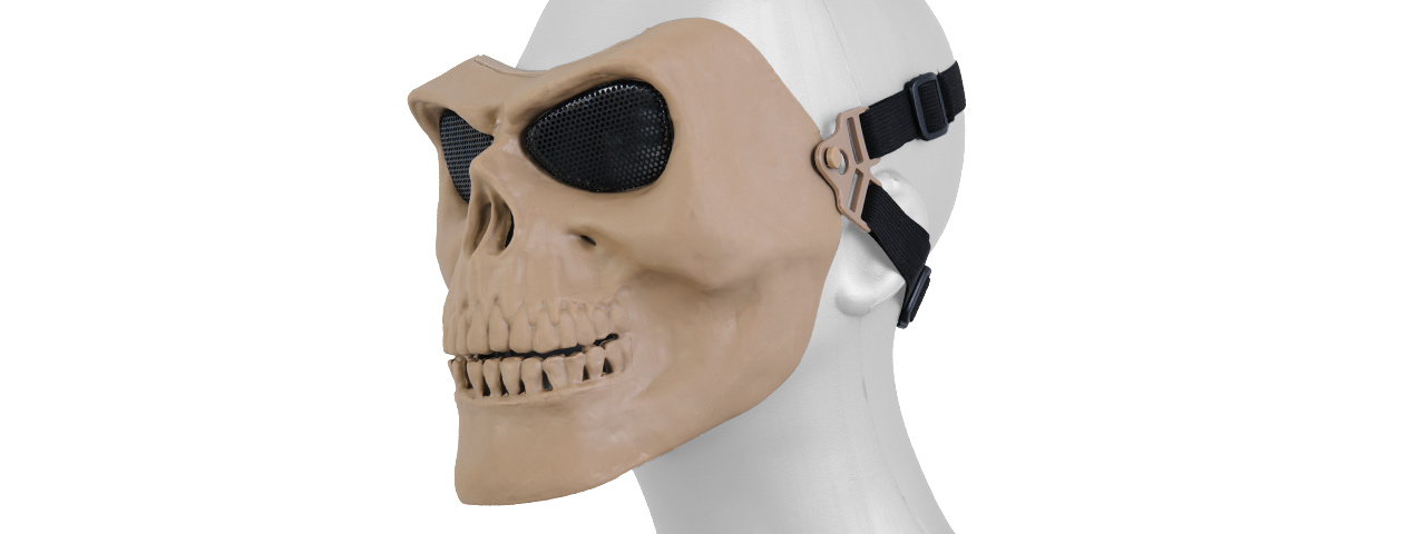 AC-318TN MESH SKULL FULL FACE MASK (TAN) - Click Image to Close