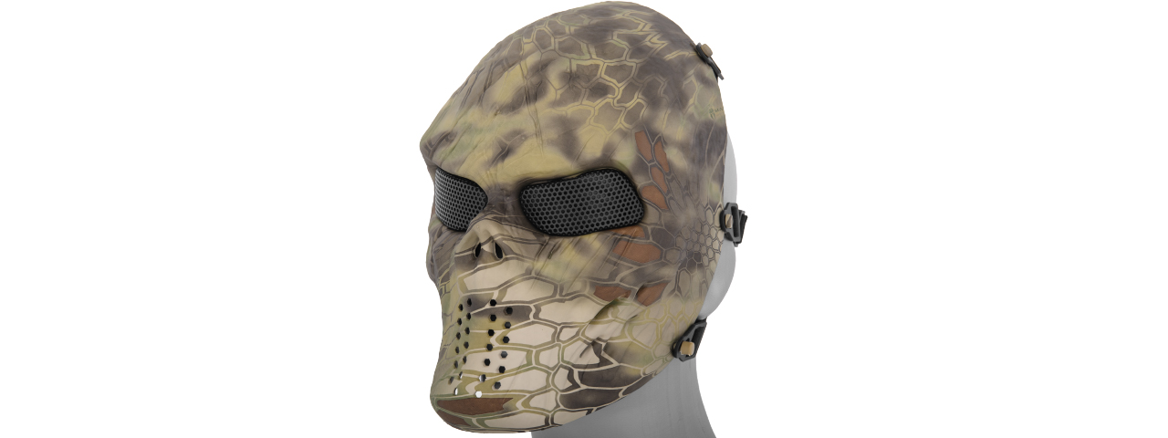 AC-319M VILLAIN SKULL MESH FACE MASK (MANDRAKE) - Click Image to Close