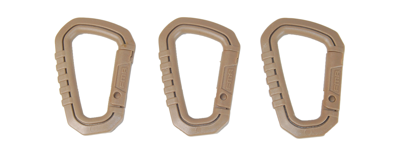 AC-324T SET OF 3 TYPE-D QUICK HOOK LARGE SIZE (DARK EARTH) - Click Image to Close