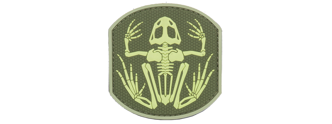 AC-390C FROG SKELETON PVC PATCH (COLOR: OD GREEN & NEON) - Click Image to Close